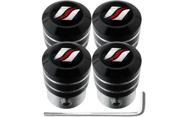 4 black antitheft valve caps