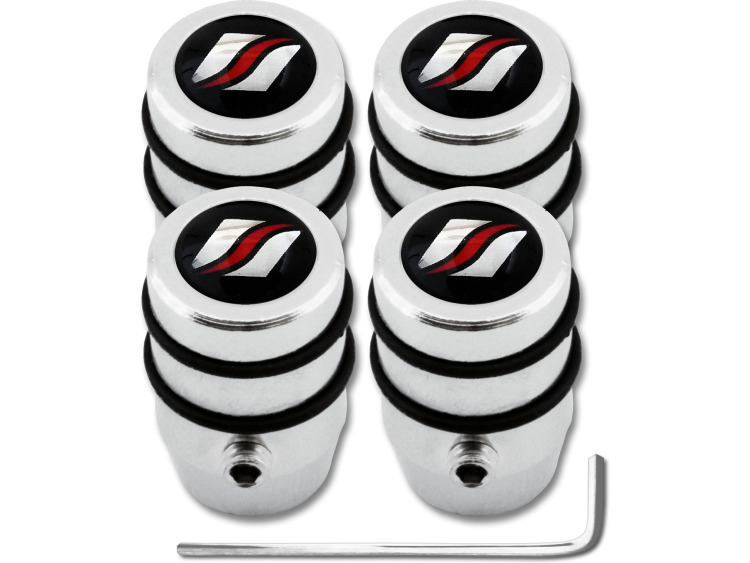 4 Luxyline "design" antitheft valve caps