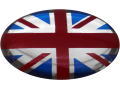 Rivet-Covers for Licence Plate British flag Great Britain UK (black)