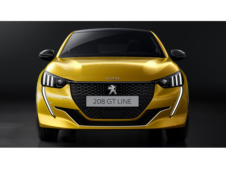 Lower radiator grill chrome trim Peugeot 208 II 19-26