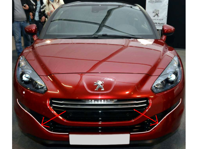 Lower radiator grill chrome trim Peugeot RCZ 1215 facelift
