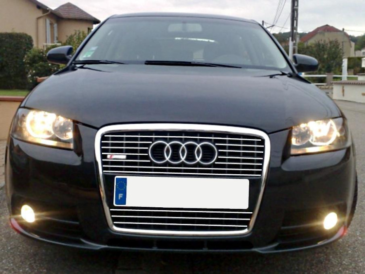 Radiator grill chrome trim compatible with Audi A3 s&eacute;rie 2 03-08 & Audi A3 S&eacute;rie 2 Sportback 04-08 v1