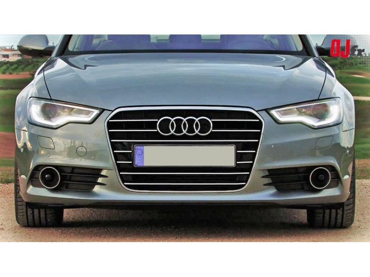 Radiator grill chrome trim compatible with Audi A6 S&eacute;rie 4 Avant 10-15 & Audi A6 S&eacute;rie 4 Berline 10-15