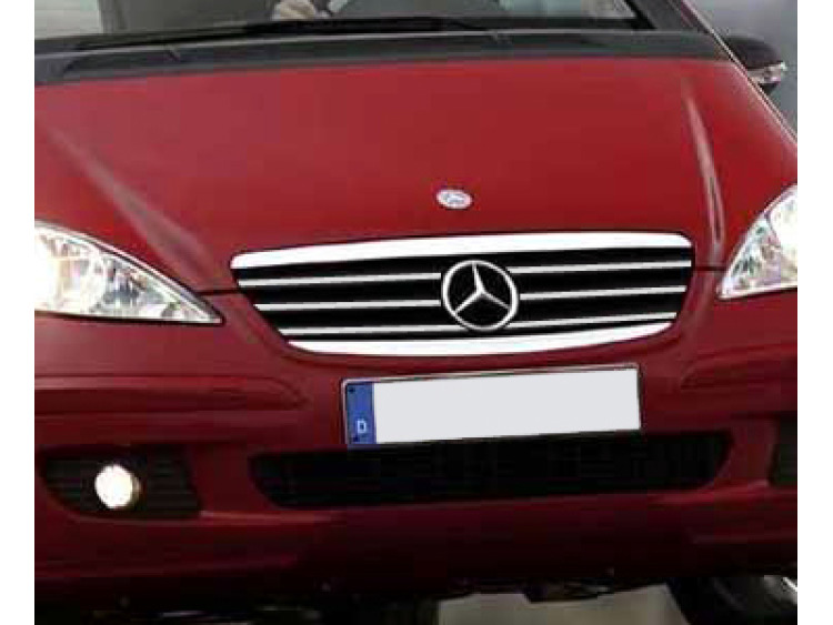 Radiator grill chrome trim compatible with Mercedes Classe A W169 04-08 Mercedes Classe A W169 Phase 2 08-12 Mercedes Classe A W176 12-18 Mercedes Classe A W177 18-26