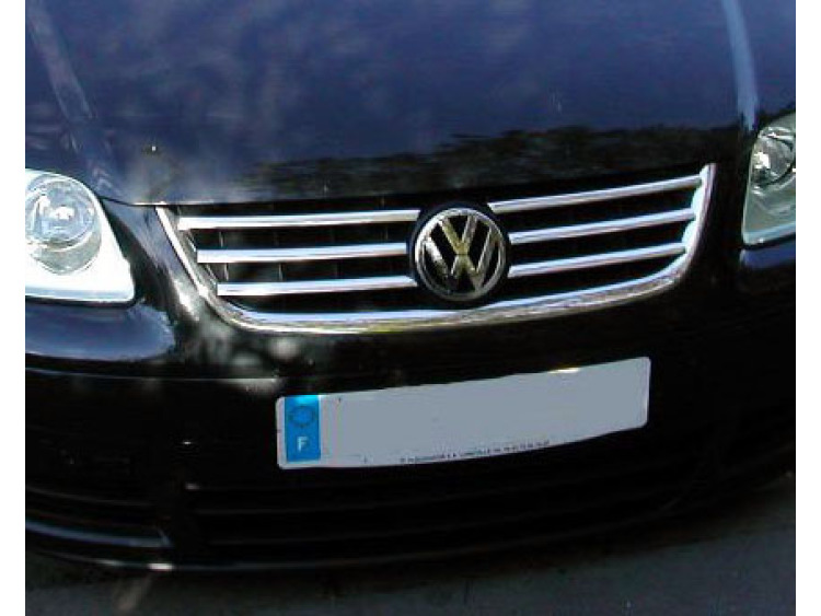 Radiator grill chrome trim compatible with VW Touran 03-06