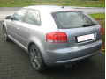 Trunk chrome trim Audi A3 s&eacute;rie 2 03-08 & Audi A3 s&eacute;rie 2 phase 2 08-12